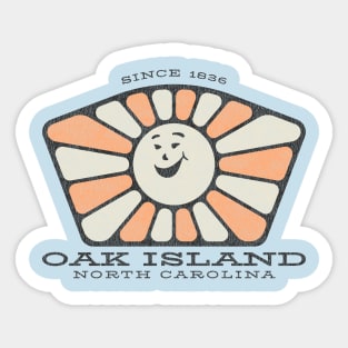 Oak Island, NC Summertime Smiley Sunshine Sticker